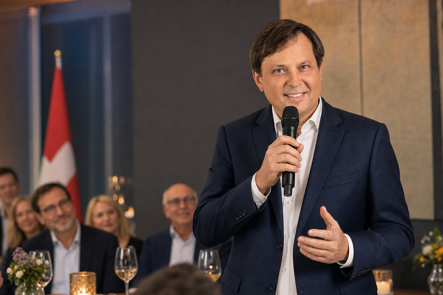 Csaba Zvekan an einem politischen Anlass